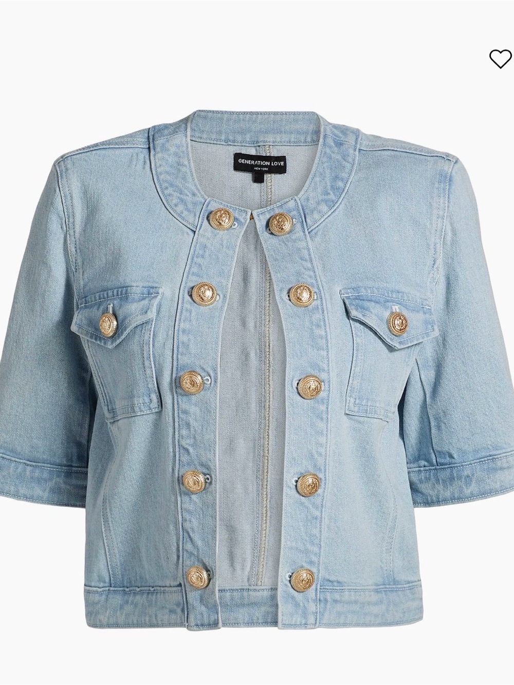 Generation Love short sleeve denim jacket